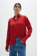 InWear Paulineiw Shirt Kvinde True Red Langærmede Skjorter Loose Fit S...