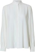 Selected Femme Slfsheena LS High Collar Shirt B Kvinde Hvid Langærmede...