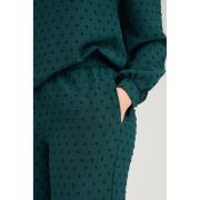 A-VIEW Sif Pants Kvinde Dark Green Bukser Med Brede Ben Str 40 - hos M...