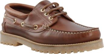 Bianco Biagreg Boat Shoe Pull Up Leather Mand Brown Business Sko Str 4...