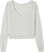 American Vintage Dum18ae25 Kvinde Arctic Melange Sweaters Str LARGE - ...