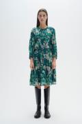 InWear Mareeiw Basira Dress Kvinde Basira Green Midi Kjoler Loose Fit ...