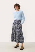 Part Two Nadeempw SK Kvinde Navy Rose Print Midi Nederdele Regular Fit...