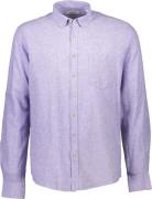 Lindbergh Cotton/linen Shirt L/S Mand Lt Purple Langærmede Skjorter St...