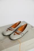 MUNTHE Freesia Leather Shoes Kvinde Light Grey Ballerinaer Str 40 - ho...