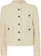 Sand Wool Jacket Chili Kvinde Hvid Blazere Str 40 - hos Magasin