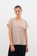 InWear Rindaiw Top Kvinde Clay Toppe Loose Fit Str 42 - hos Magasin