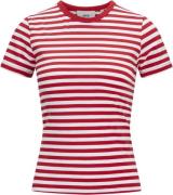 JJXX Jxgigi STR SS Stripe TEE JRS SN Kvinde Bright White/racing Red Ko...