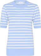 Saint Tropez Milasz Striped SS Pullover Kvinde 144110 Kortærmet Strik ...