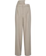 MANGO Straightfit Suit Trousers Kvinde Lt Pastel Grey Bukser Med Lige ...