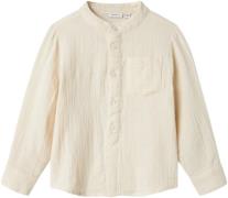 Name It Nmmjohnny LS Shirt Str 92 - Summer Sand Skjorter hos Magasin