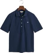 Gant Slim Shield SS Pique Polo Kvinde Evening Blue Kortærmede T-shirts...