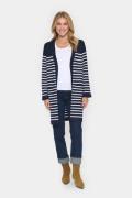 Saint Tropez Grilasz Open Cardigan Kvinde Baritone Ice Stripe Cardigan...