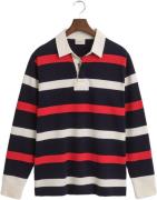 Gant Retro Stripe Heavy Rugger Mand Evening Blue Sweaters Str S - hos ...