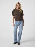 Neo Noir Missy Knit Tee Kvinde Brown Melange Kortærmet Strik Str 40 - ...