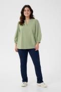 Kaffe Curve Kcjolisa Blouse Kvinde Oil Green Langærmede Bluser Str 42 ...