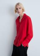 MANGO Lyocell Fluid Shirt Kvinde Red Skjorter Str L - hos Magasin