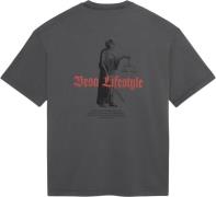 BLS Hafnia Justice Tshirt Washed Mand Dark Grey Kortærmede T-shirts St...