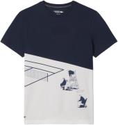 Lacoste Teeshirt Mand Navy Blue/flour Kortærmede T-shirts Str L - hos ...