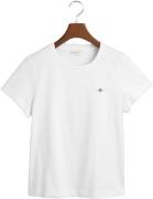 Gant REG Shield SS Tshirt Kvinde White Kortærmede T-shirts Str L - hos...