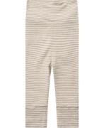 Magasin Newborn Leggings Gots Str 62 Beige Stripe Bukser Bomuld