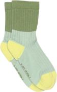 Melton Block Colour Socks Str 23/26 - Mint Strømper Bomuld hos Magasin