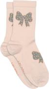 Melton Bows Socks Str 23/26 - Crystal Pink Strømper hos Magasin