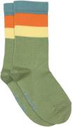 Melton Wide Stripes Socks Str 23/26 - Watercress Strømper Bomuld hos M...