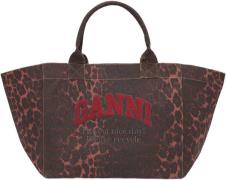 Ganni Shopper XXL Print Leo One size - Shoppere hos Magasin