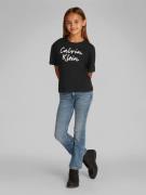 Calvin Klein Script Logo Boxy SS Tshirt Str 8 - Ck Black Kortærmede T-...