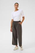 Kaffe Kanaya Culotte Pants Kvinde Black Oyster Bukser Med Brede Ben St...