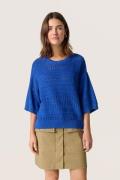 Soaked in Luxury Slrava Rinna Pullover Kvinde Beaucoup Blue Sweaters C...